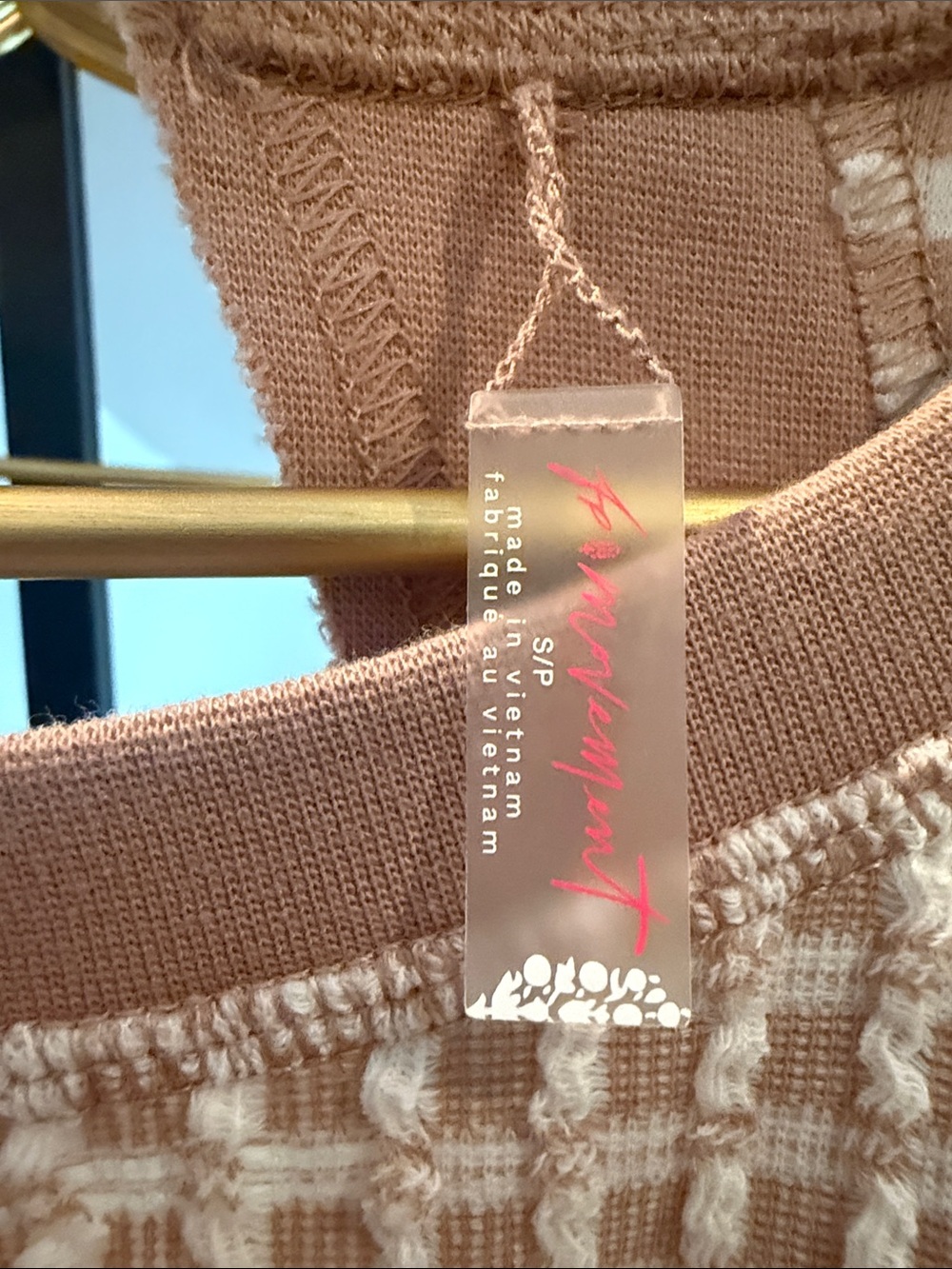 NWT Free People FP Movement My Time Layer Textured Reversible Sweatshirt. Size S - Picture 6 of 8